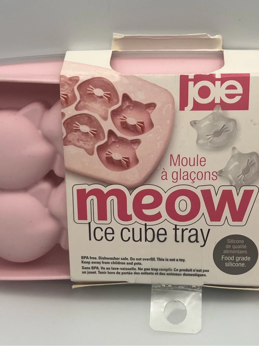 Joie Meow Cat Ice Cube Tray - Pink and White